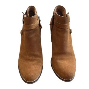 Franco Sarto Orena Suede Leather Brown Ankle Bootie Size 8